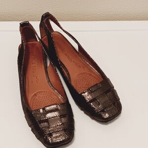Gentle Souls| It's So Fun Leather Flats 7.5 Square Toe Comfort Feminine Academia